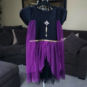 NWOT Disney Frozen 2 black / purple Anna dress sz large 10 / 12